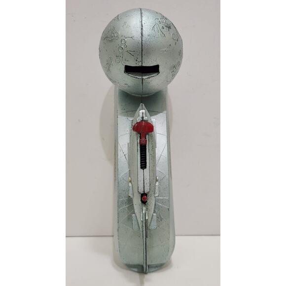 Vtg Strato Rocket Space Ship Xu 232 Coin Bank Cast Mechanical 1950's Duro Mold - Picture 3 of 9